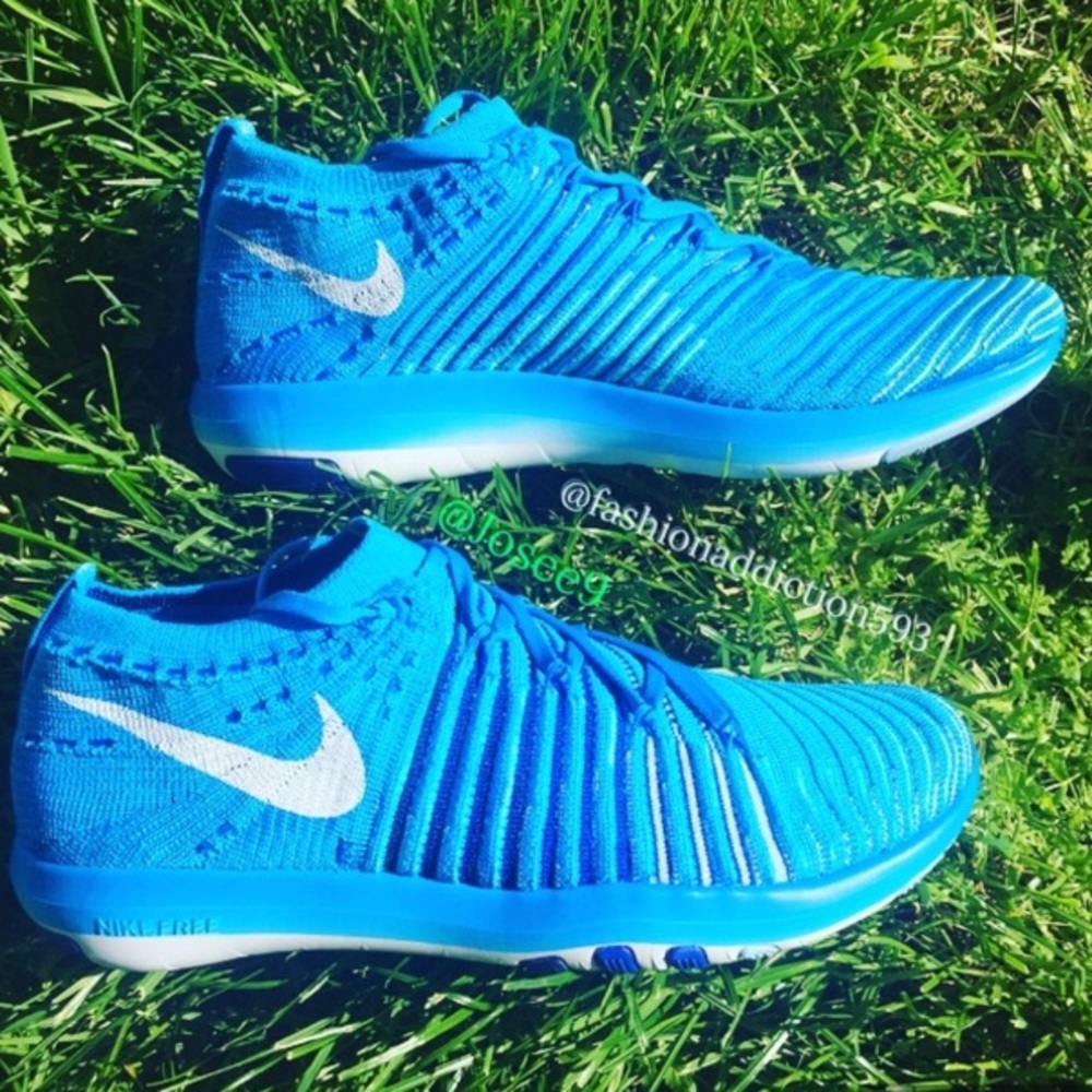 Nike Free Transform Flyknit Women's blue sneakers - Picture 3 of 4